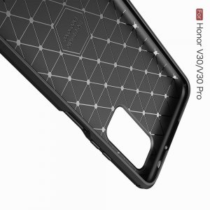 Carbon Силиконовый матовый чехол для Huawei Honor View 30 - Красный