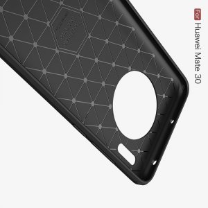 Carbon Силиконовый матовый чехол для Huawei Mate 30 - Черный