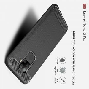 Carbon Силиконовый матовый чехол для Huawei Mate 30 Lite - Черный