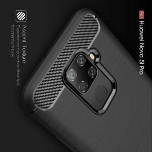 Carbon Силиконовый матовый чехол для Huawei Mate 30 Lite - Черный