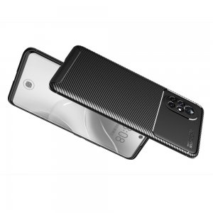 Carbon Силиконовый матовый чехол для Huawei Nova 8 - Черный