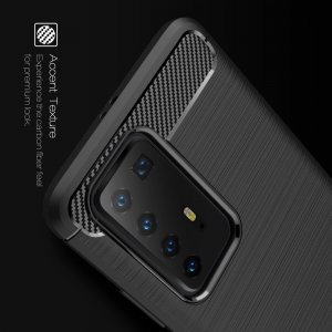 Carbon Силиконовый матовый чехол для Huawei P40 Pro - Синий