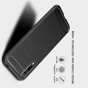 Carbon Силиконовый матовый чехол для Huawei Y8p / Honor 30i - Синий