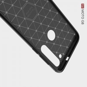 Carbon Силиконовый матовый чехол для Motorola Moto G8 - Черный