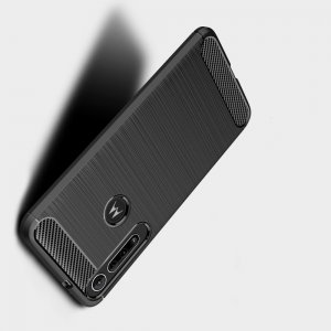 Carbon Силиконовый матовый чехол для Motorola Moto G8 Play - Черный