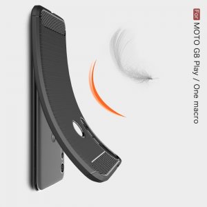 Carbon Силиконовый матовый чехол для Motorola Moto G8 Play - Черный