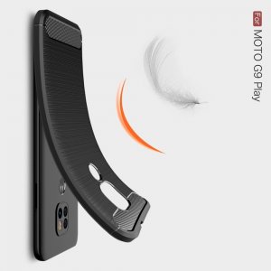 Carbon Силиконовый матовый чехол для Motorola Moto G9 Play / Moto E7 Plus - Черный