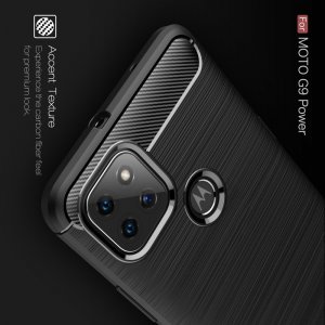 Carbon Силиконовый матовый чехол для Motorola Moto G9 Power - Черный