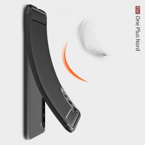 Carbon Силиконовый матовый чехол для OnePlus NORD - Черный