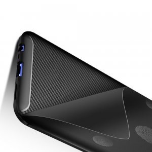Carbon Силиконовый матовый чехол для Oppo Realme 3 - Черный