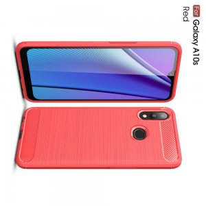 Carbon Силиконовый матовый чехол для Samsung Galaxy A10s - Красный
