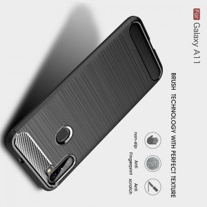 Carbon Силиконовый матовый чехол для Samsung Galaxy A11 - Черный
