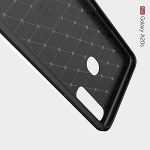 Carbon Силиконовый матовый чехол для Samsung Galaxy A20s - Черный