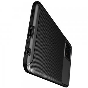 Carbon Силиконовый матовый чехол для Samsung Galaxy A52 - Черный