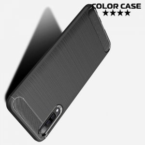 Carbon Силиконовый матовый чехол для Samsung Galaxy A70 - Черный