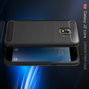 Carbon Силиконовый матовый чехол для Samsung Galaxy J2 Core (2020) - Черный