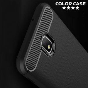 Carbon Силиконовый матовый чехол для Samsung Galaxy J3 2018 SM-J337A - Черный