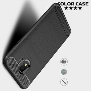 Carbon Силиконовый матовый чехол для Samsung Galaxy J4 2018 SM-J400F - Черный