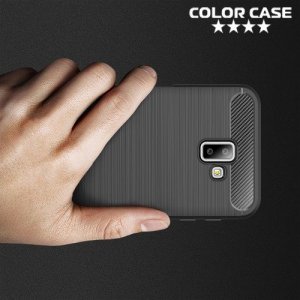 Carbon Силиконовый матовый чехол для Samsung Galaxy J6 Plus - Черный