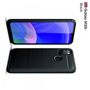 Carbon Силиконовый матовый чехол для Samsung Galaxy M30s - Черный