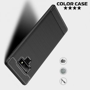 Carbon Силиконовый матовый чехол для Samsung Galaxy Note 9 - Черный
