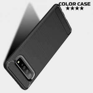 Carbon Силиконовый матовый чехол для Samsung Galaxy S10 5G - Черный