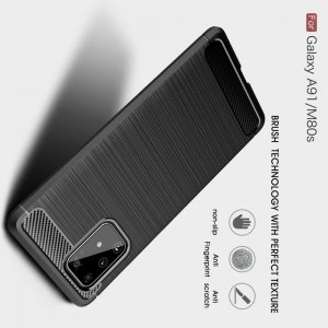 Carbon Силиконовый матовый чехол для Galaxy S10 Lite - Черный