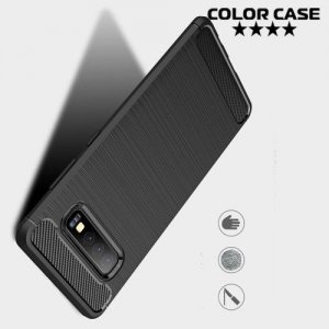 Carbon Силиконовый матовый чехол для Samsung Galaxy S10 Plus - Черный