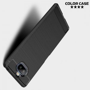 Carbon Силиконовый матовый чехол для Sony Xperia 20 - Черный