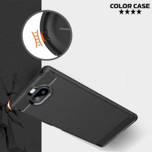 Carbon Силиконовый матовый чехол для Sony Xperia 20 - Черный