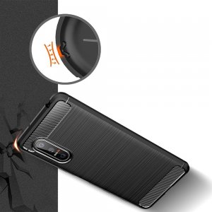 Carbon Силиконовый матовый чехол для Sony Xperia 5 II - Черный