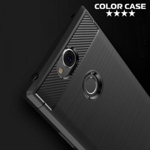 Carbon Силиконовый матовый чехол для Sony Xperia XA2 Plus - Черный