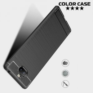 Carbon Силиконовый матовый чехол для Sony Xperia 10 - Черный