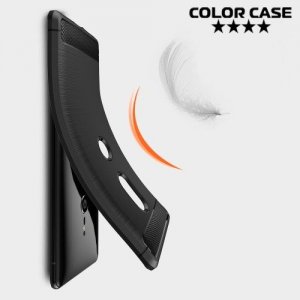 Carbon Силиконовый матовый чехол для Sony Xperia XZ3 - Черный