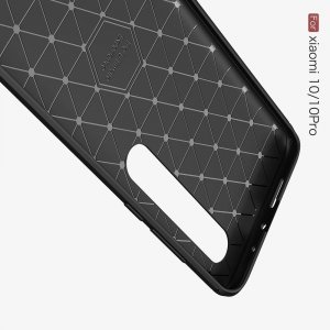 Carbon Силиконовый матовый чехол для Xiaomi Mi 10 / Mi 10 Pro - Синий