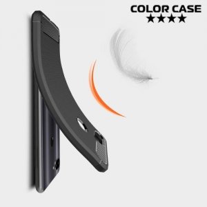 Carbon Силиконовый матовый чехол для Xiaomi Mi 8 Lite - Черный