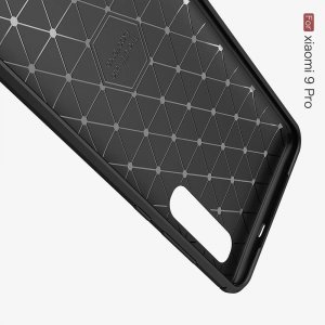 Carbon Силиконовый матовый чехол для Xiaomi Mi 9 Pro - Черный