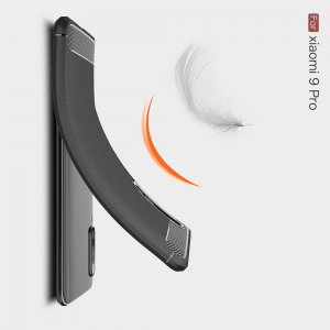 Carbon Силиконовый матовый чехол для Xiaomi Mi 9 Pro - Синий