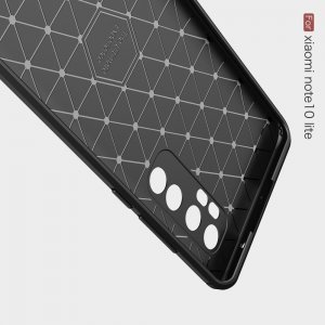 Carbon Силиконовый матовый чехол для Xiaomi Mi Note 10 Lite - Черный