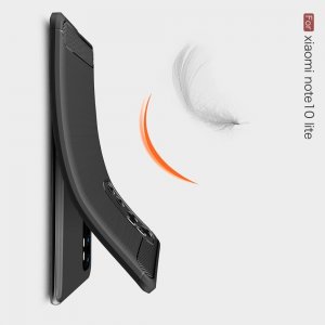 Carbon Силиконовый матовый чехол для Xiaomi Mi Note 10 Lite - Черный