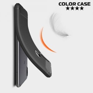 Carbon Силиконовый матовый чехол для Xiaomi Mi Play - Черный
