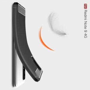 Carbon Силиконовый матовый чехол для Xiaomi Poco M3 - Черный