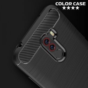 Carbon Силиконовый матовый чехол для Xiaomi Pocophone F1 - Черный