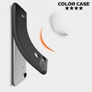 Carbon Силиконовый матовый чехол для Xiaomi Redmi 6 - Черный
