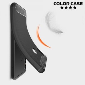 Carbon Силиконовый матовый чехол для Xiaomi Redmi 6 Pro / Mi A2 Lite - Черный