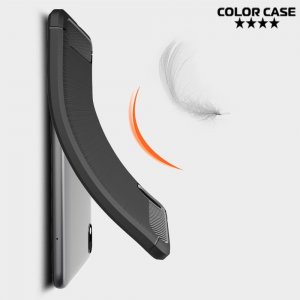 Carbon Силиконовый матовый чехол для Xiaomi Redmi 7A - Черный