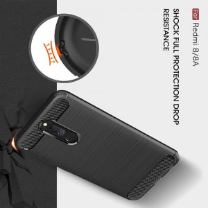 Carbon Силиконовый матовый чехол для Xiaomi Redmi 8A / Redmi 8 - Красный