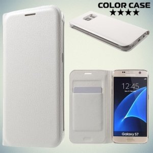 Чехол флип книжка для Samsung Galaxy S7 - Белый
