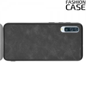 Чехол силиконовый кейс под кожу для Samsung Galaxy A70 - Черный