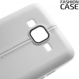 Чехол кейс под кожу для Samsung Galaxy On5 - Белый 